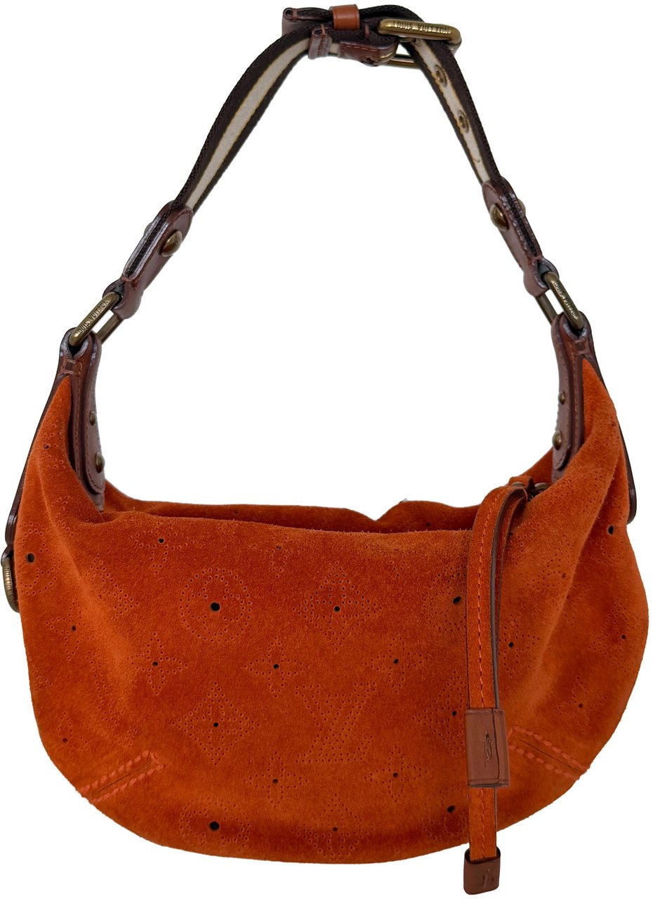 Louis Vuitton Louis Vuitton Limited Edition Orange Monogram Suede Onatah PM Bag / neuwertig Oranje