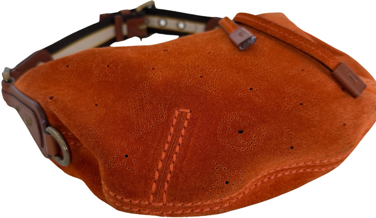 Louis Vuitton Louis Vuitton Limited Edition Orange Monogram Suede Onatah PM Bag / neuwertig Oranje