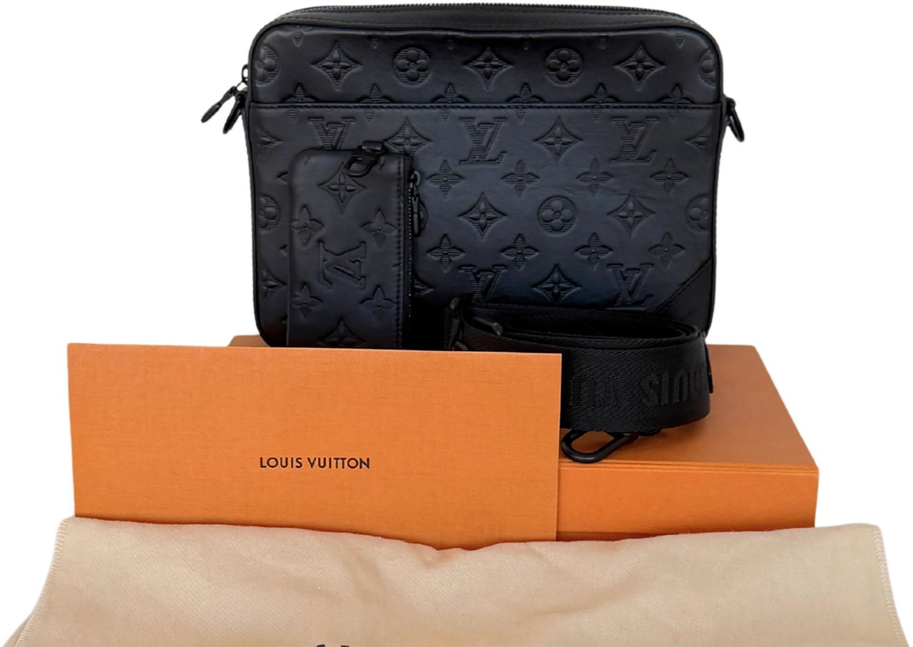 Louis Vuitton Louis Vuitton Duo Messenger Bag Schwarz Fullset M69827 / sehr gut Zwart