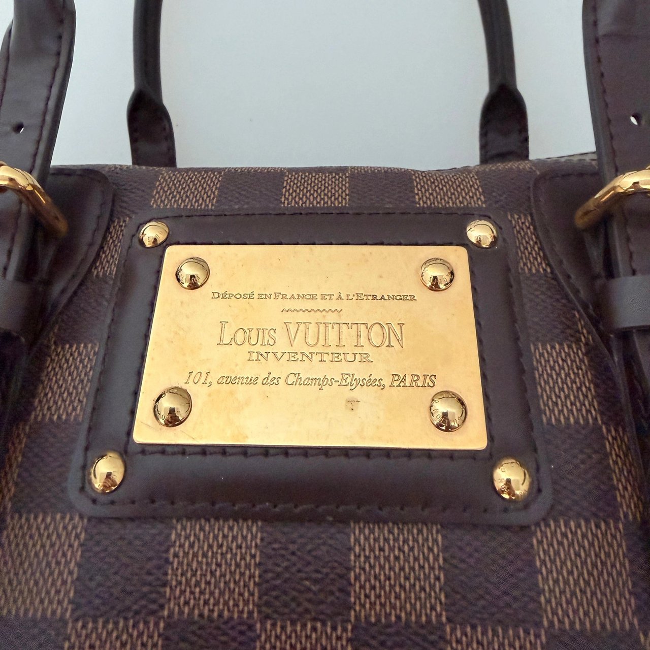 Louis Vuitton Louis Vuitton Berkeley Damier Ebene Handbag / good Divers