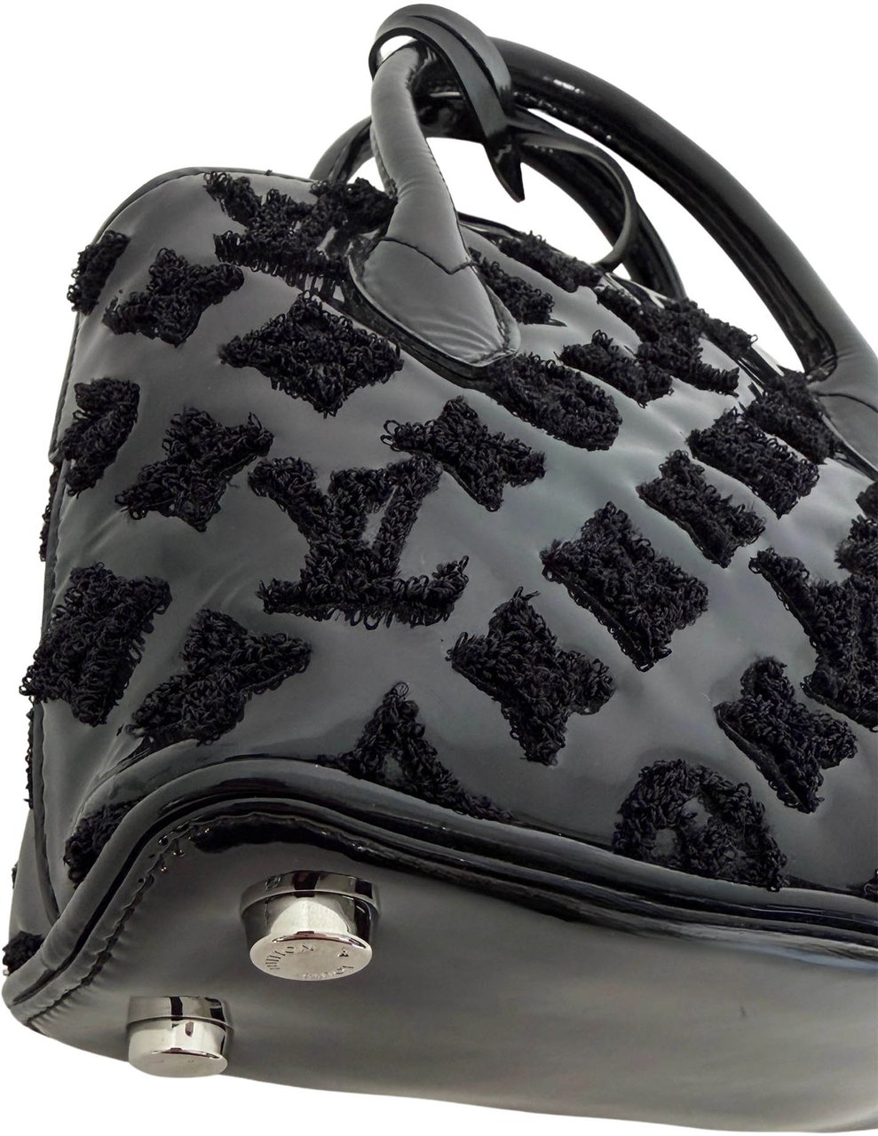 Louis Vuitton Lockit BB Bag Limited Edition 2012 Patent Leather Black / very good Zwart