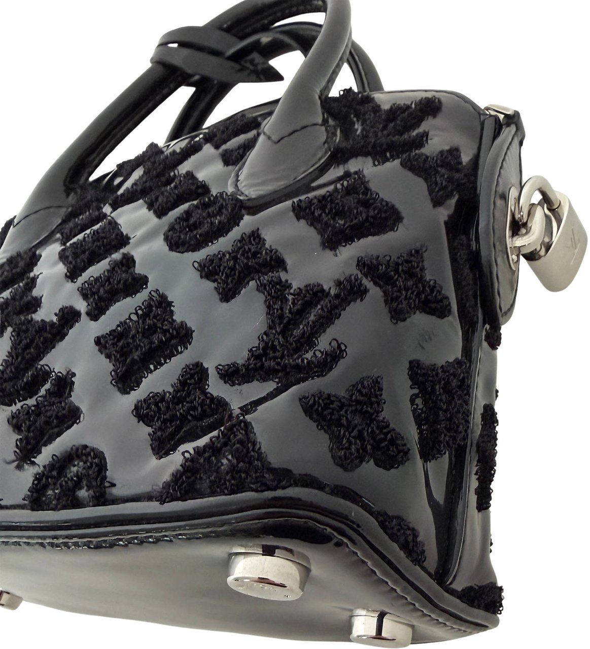Louis Vuitton Lockit BB Bag Limited Edition 2012 Patent Leather Black / very good Zwart