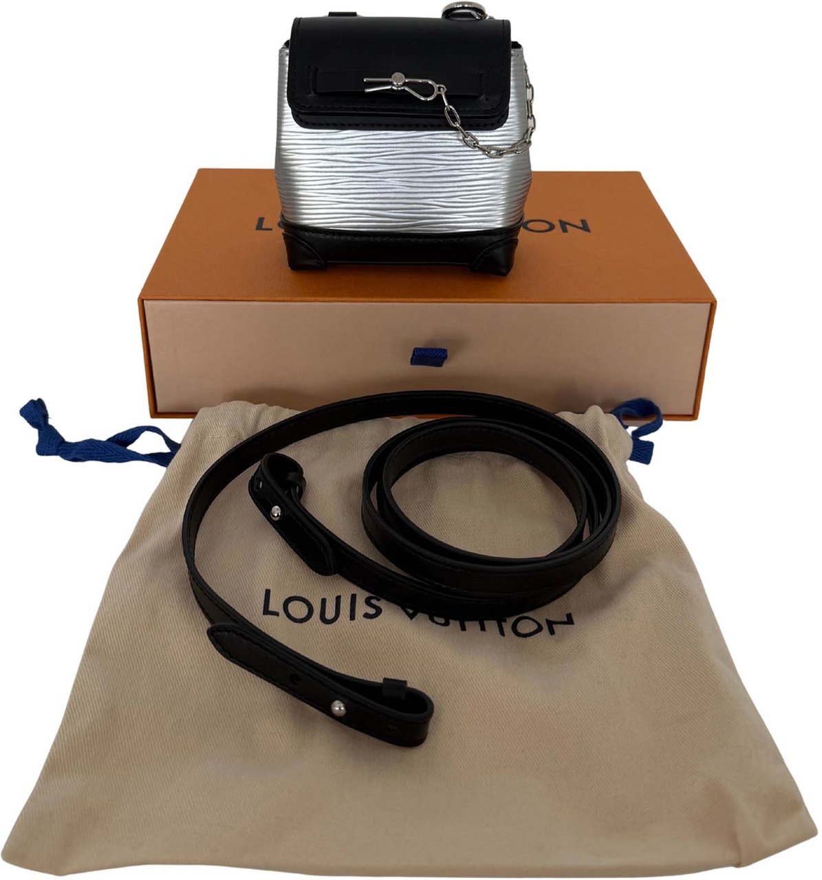 Louis Vuitton Epi Micro Steamer silver black Divers