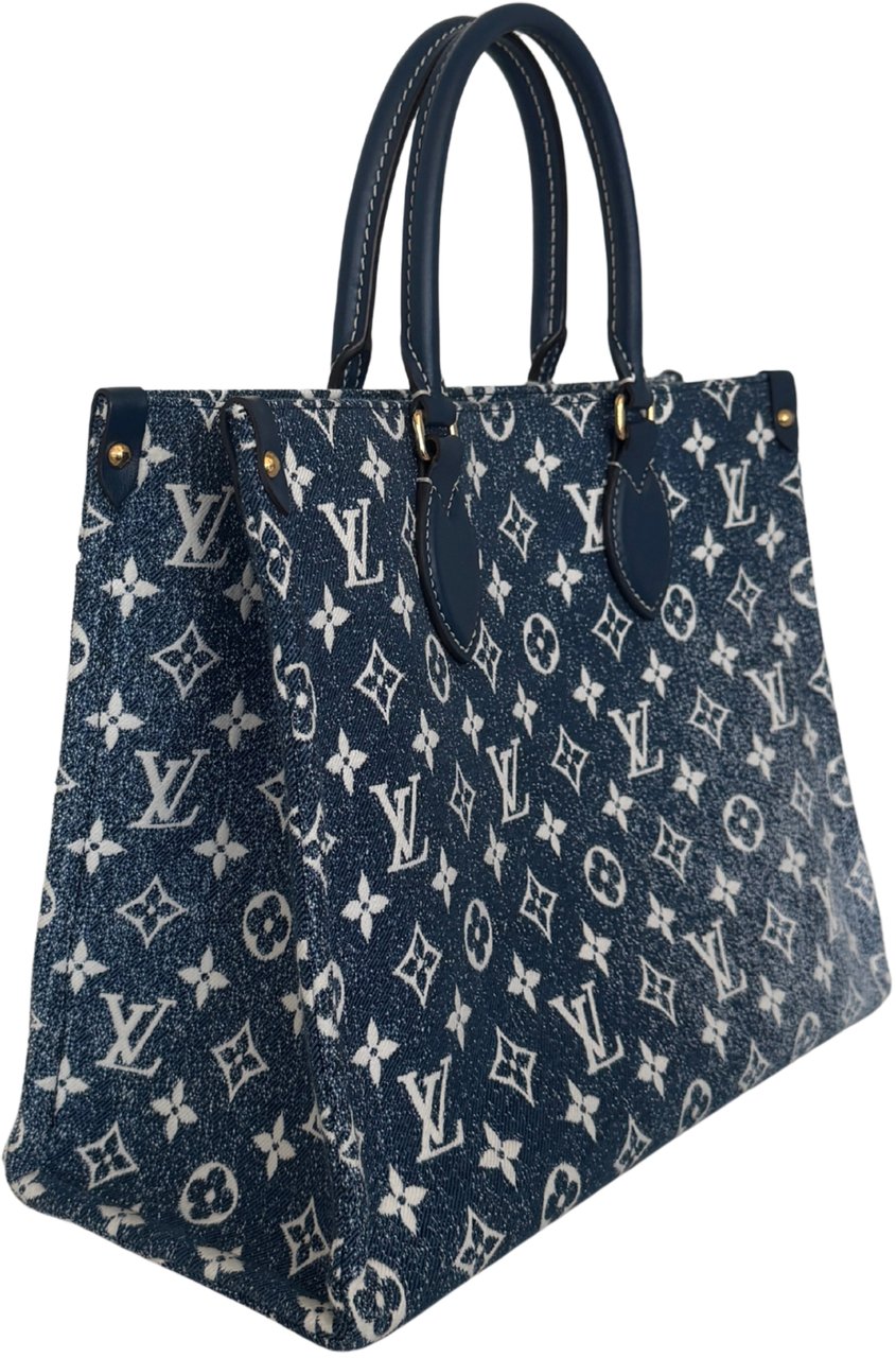 Louis Vuitton Louis Vuitton Onthego MM bleu Denim M59608 Fullset / neuwertig Blauw