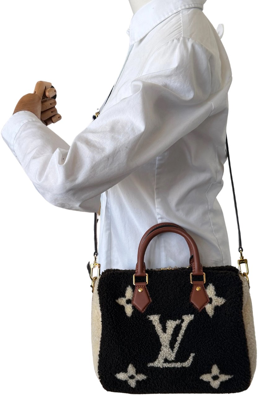 Louis Vuitton Monogram Teddy Speedy Bandouliere 25 M55422 Bruin