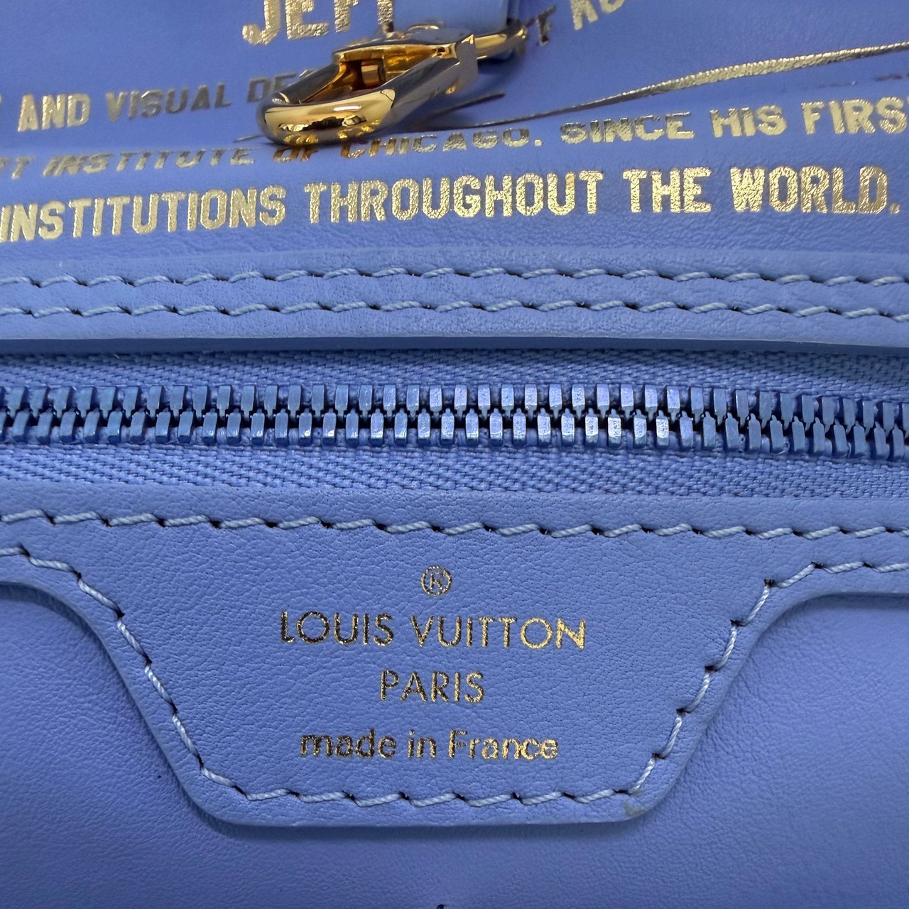 Louis Vuitton Louis Vuitton x Jeff Koons Neverfull MM Masters Monet Full Set / Mint Condition Blauw