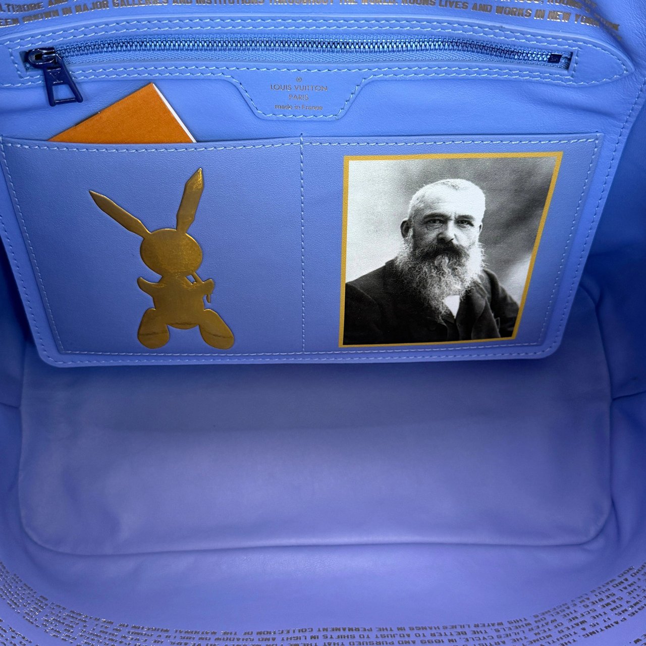 Louis Vuitton Louis Vuitton x Jeff Koons Neverfull MM Masters Monet Full Set / Mint Condition Blauw