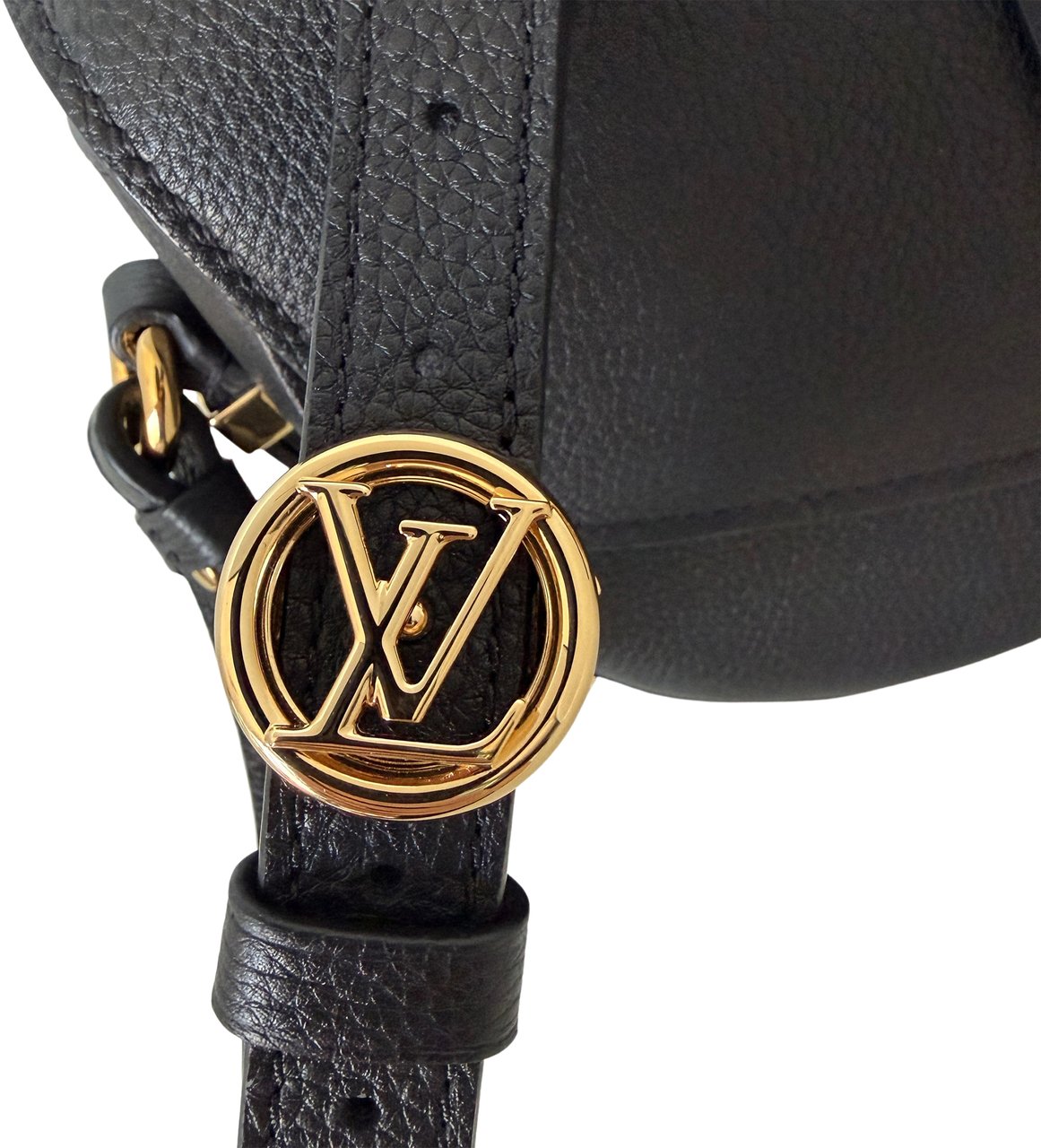 Louis Vuitton Pont 9 Soft MM Leather Black M58967 Full Set Zwart