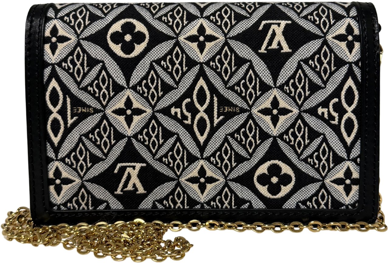Louis Vuitton Jacquard Since 1854 Dauphine Chain Wallet Grijs