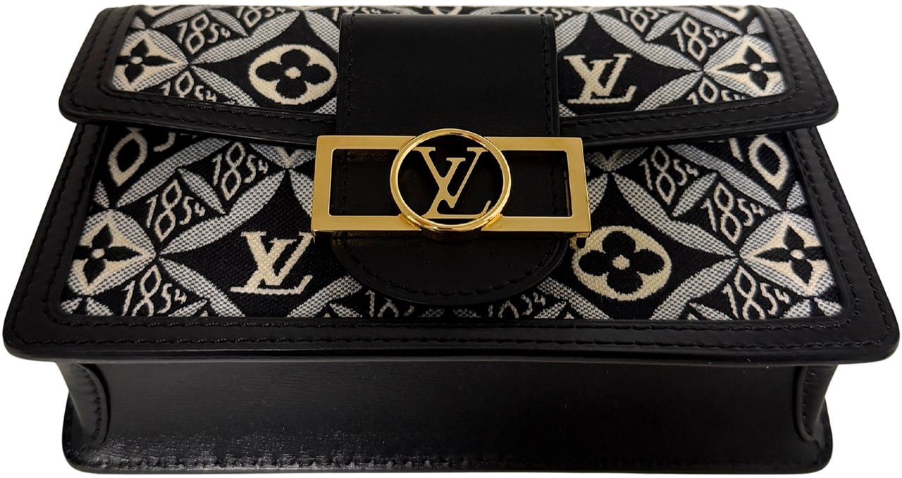 Louis Vuitton Jacquard Since 1854 Dauphine Chain Wallet Grijs