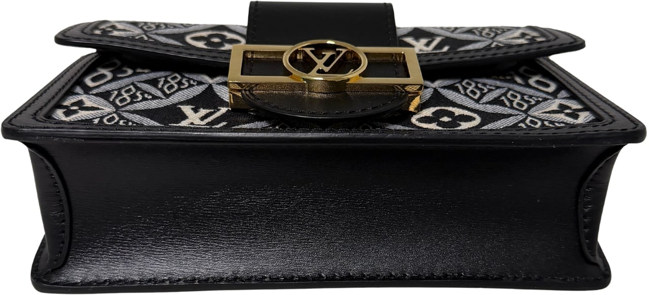 Louis Vuitton Jacquard Since 1854 Dauphine Chain Wallet Grijs