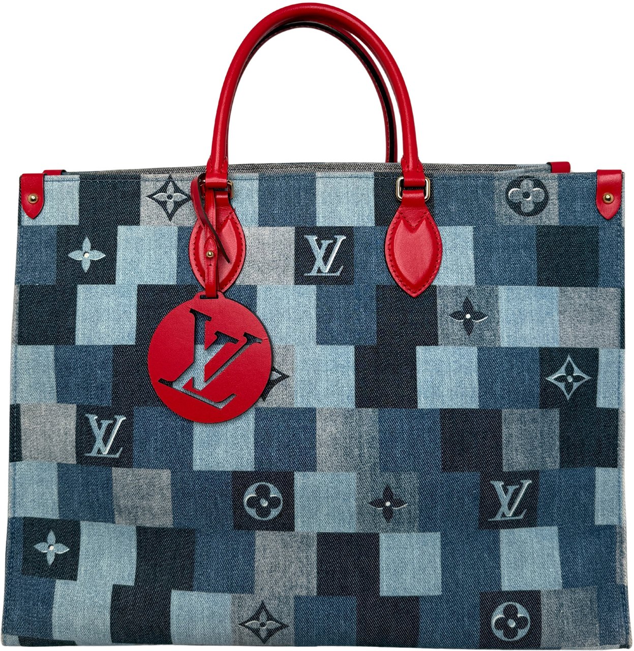 Louis Vuitton Onthego GM Denim Shopper M44992 / very good Blauw