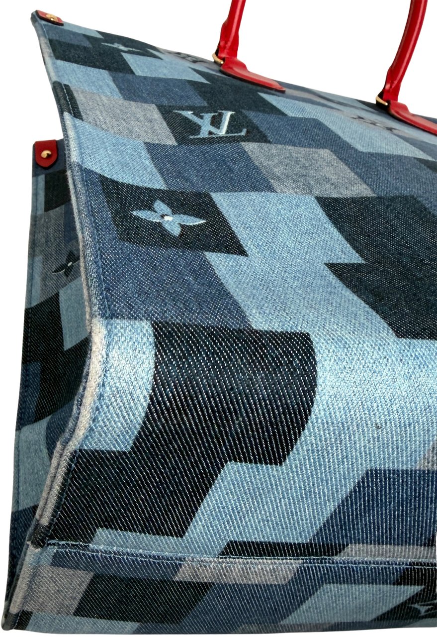 Louis Vuitton Onthego GM Denim Shopper M44992 / very good Blauw