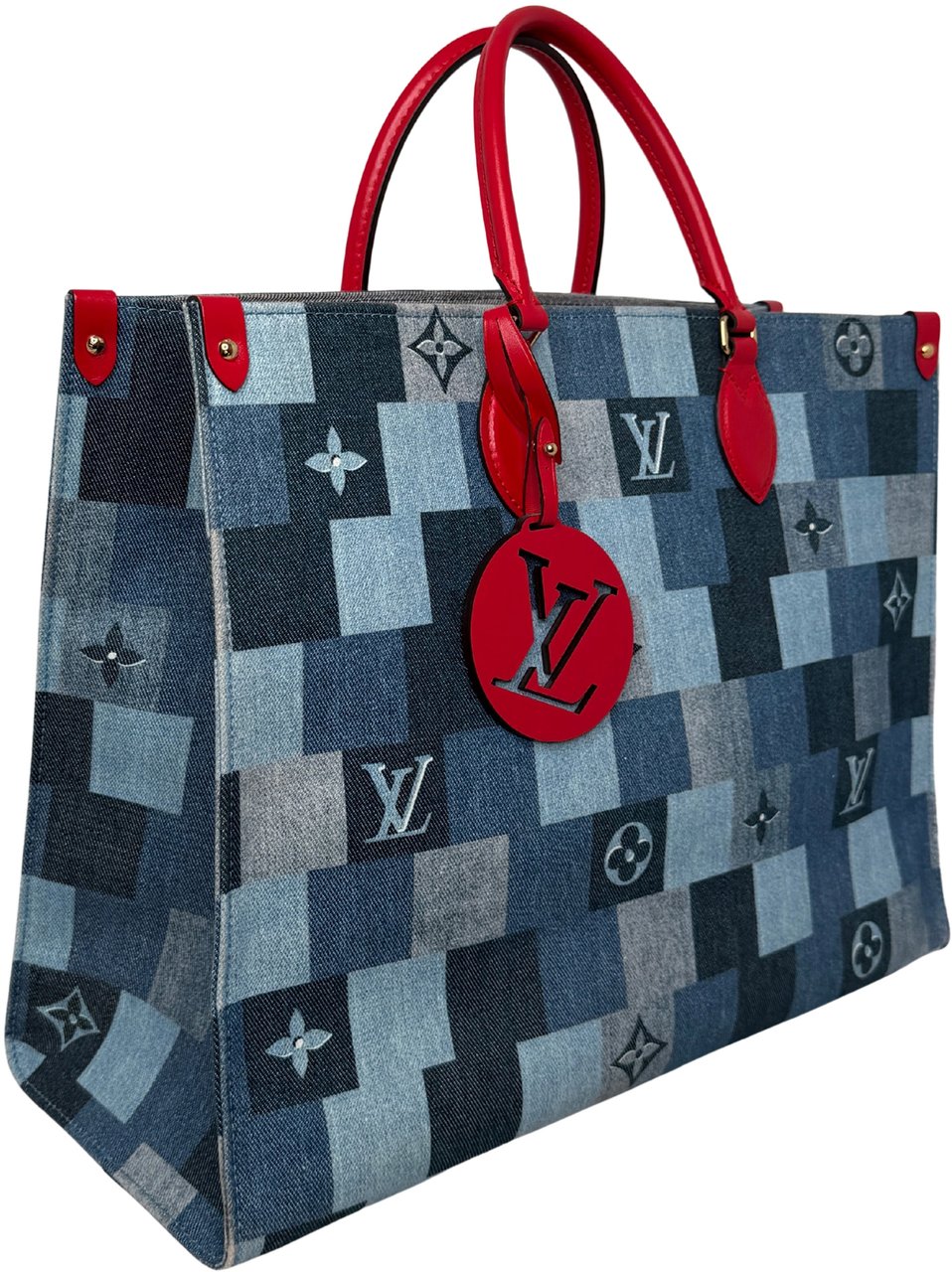 Louis Vuitton Onthego GM Denim Shopper M44992 / very good Blauw