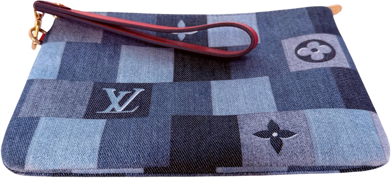 Louis Vuitton Louis Vuitton City Pouch Denim M68761 / very good Blauw