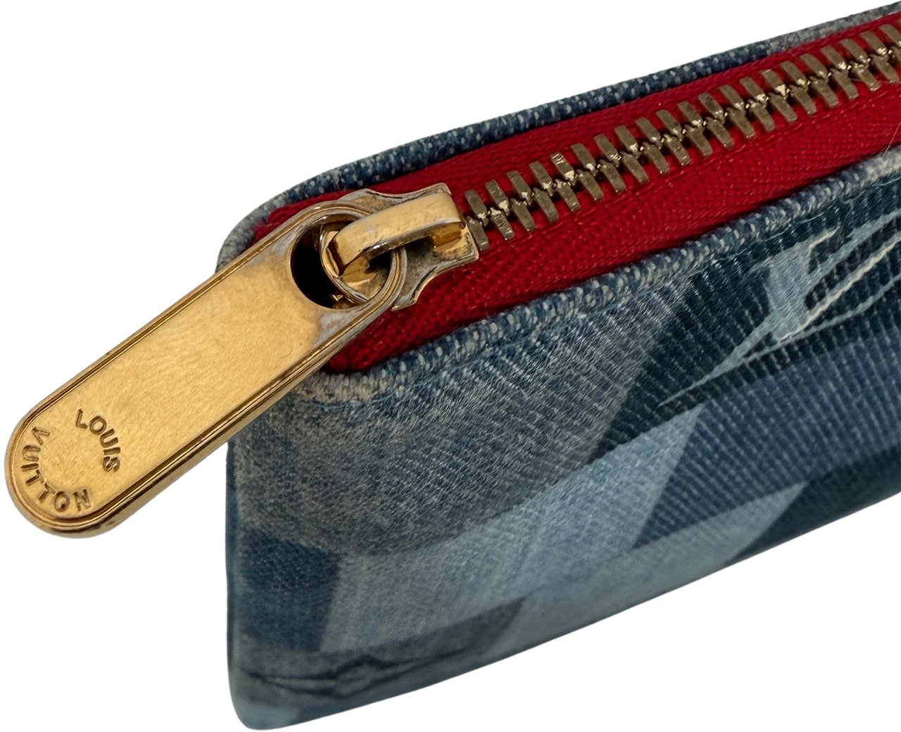 Louis Vuitton Louis Vuitton City Pouch Denim M68761 / very good Blauw