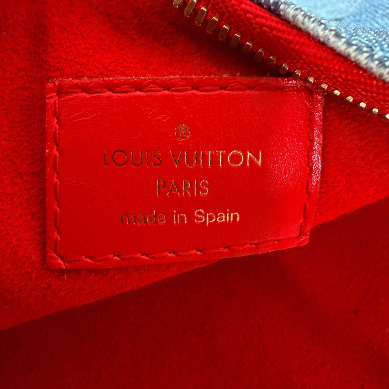 Louis Vuitton Louis Vuitton City Pouch Denim M68761 / very good Blauw