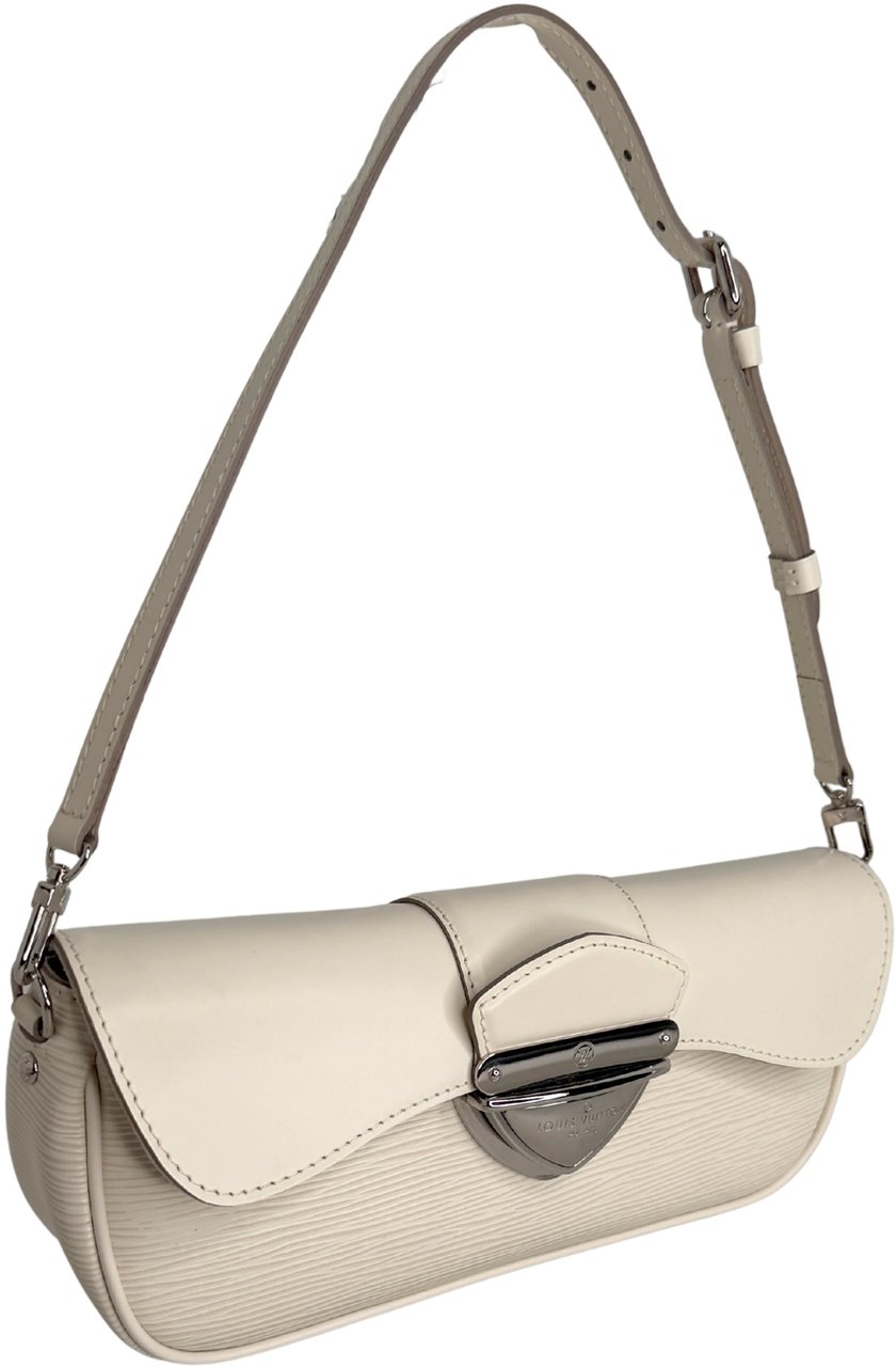 Louis Vuitton Montaigne Clutch Epi Leather cream Wit