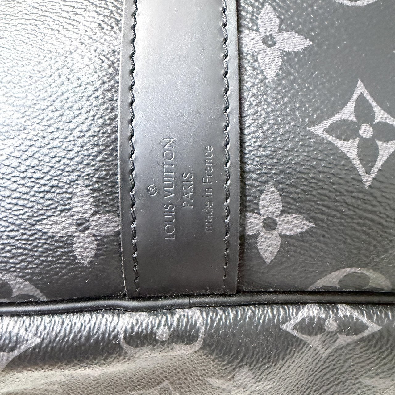 Louis Vuitton Keepall 55 Monogram Eclipse M40605 / sehr gut Grijs