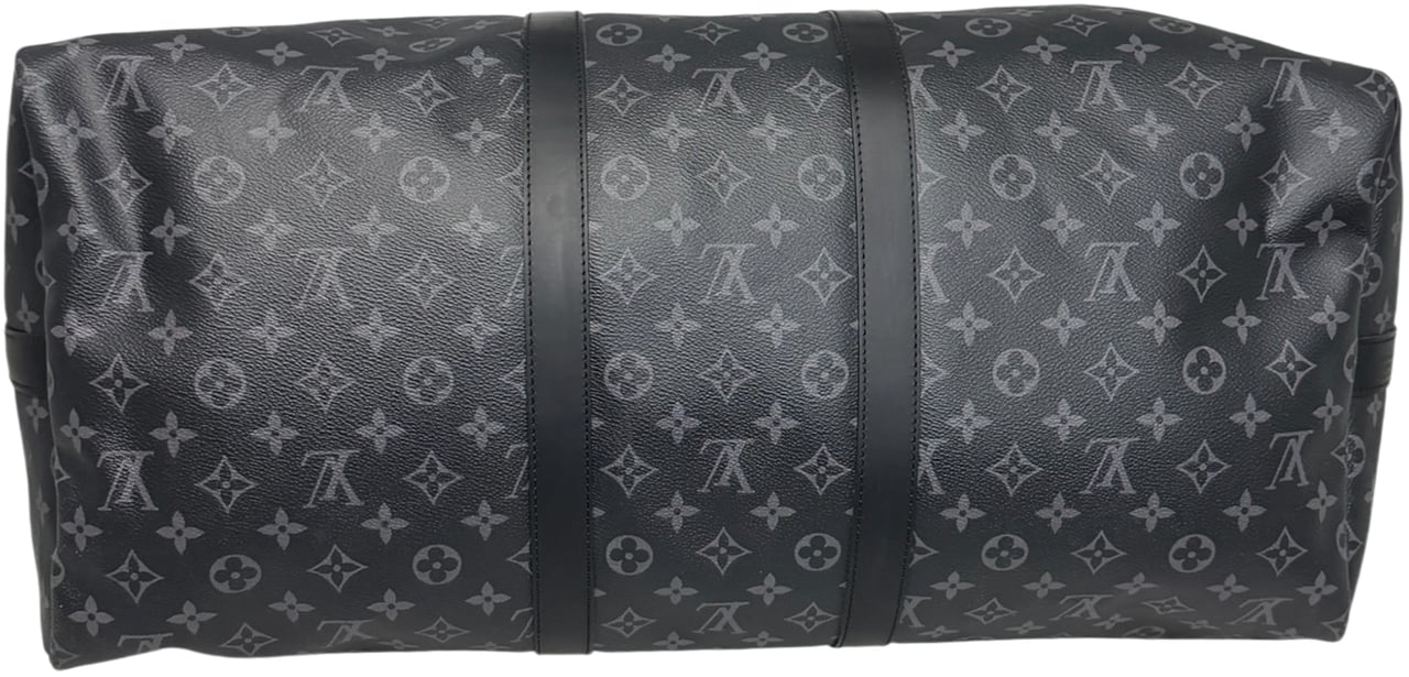 Louis Vuitton Keepall 55 Monogram Eclipse M40605 / sehr gut Grijs