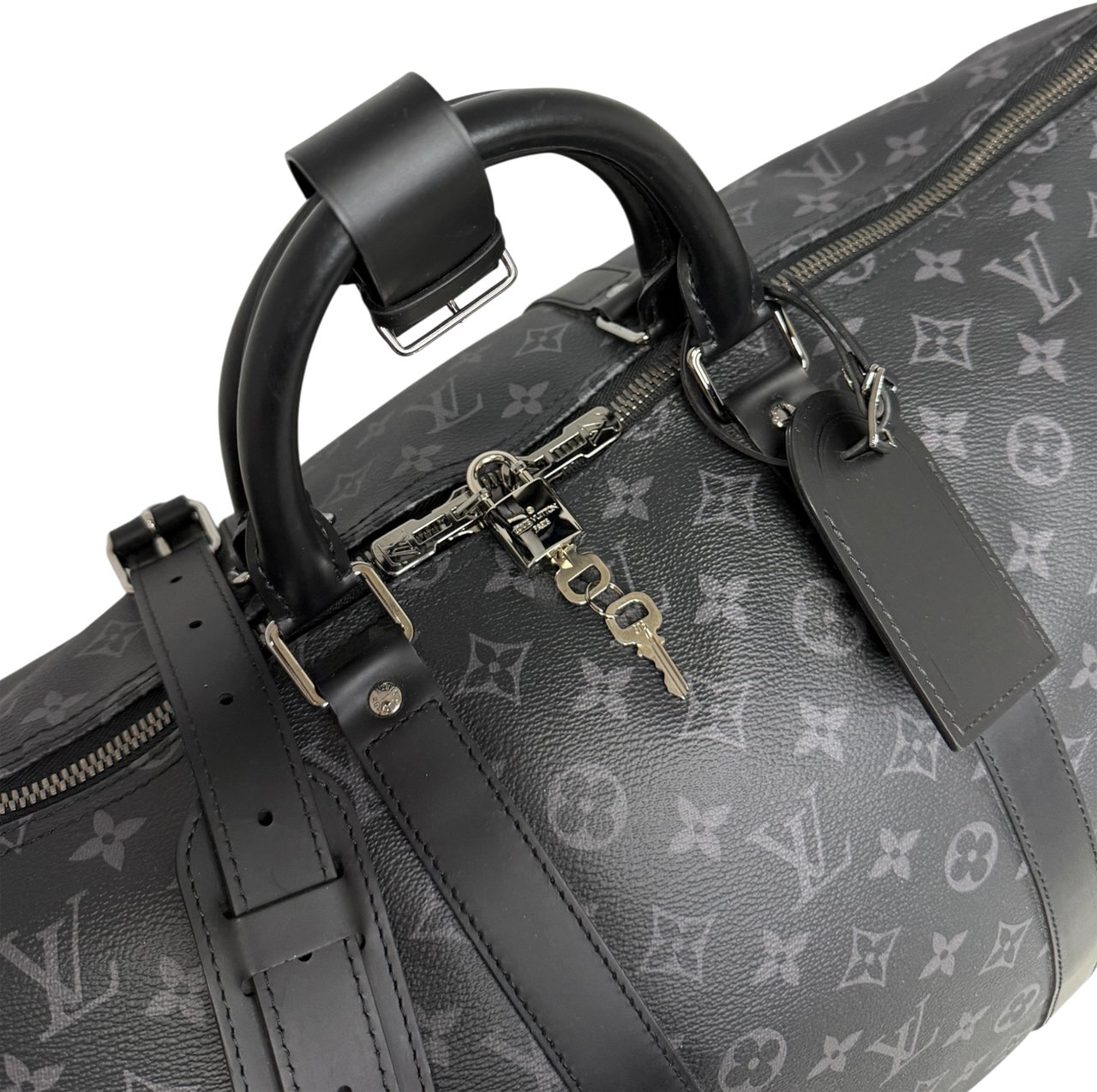 Louis Vuitton Keepall 55 Monogram Eclipse M40605 / sehr gut Grijs