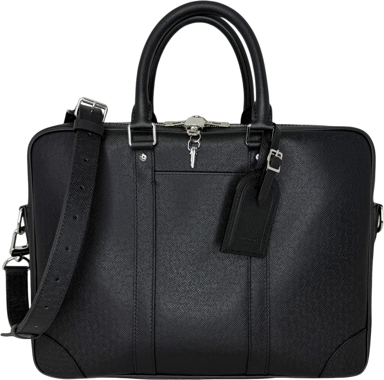 Louis Vuitton Porte-Documents Voyage PM Taiga Leder Fullset / neuwertig Zwart
