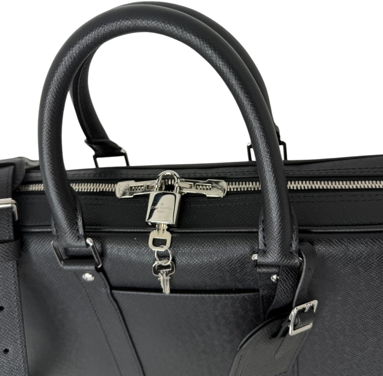 Louis Vuitton Porte-Documents Voyage PM Taiga Leder Fullset / neuwertig Zwart