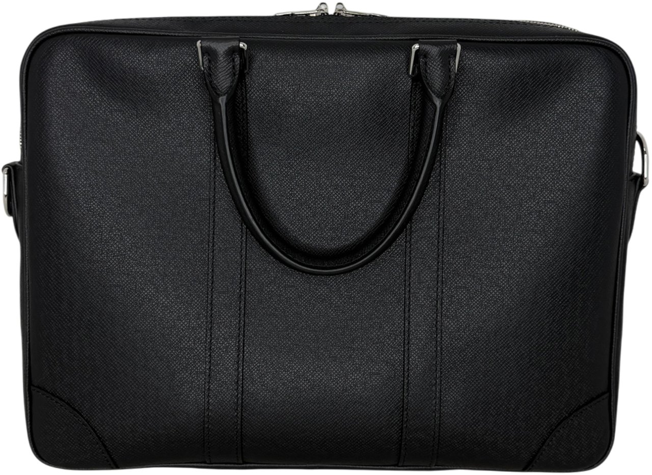 Louis Vuitton Porte-Documents Voyage PM Taiga Leder Fullset / neuwertig Zwart
