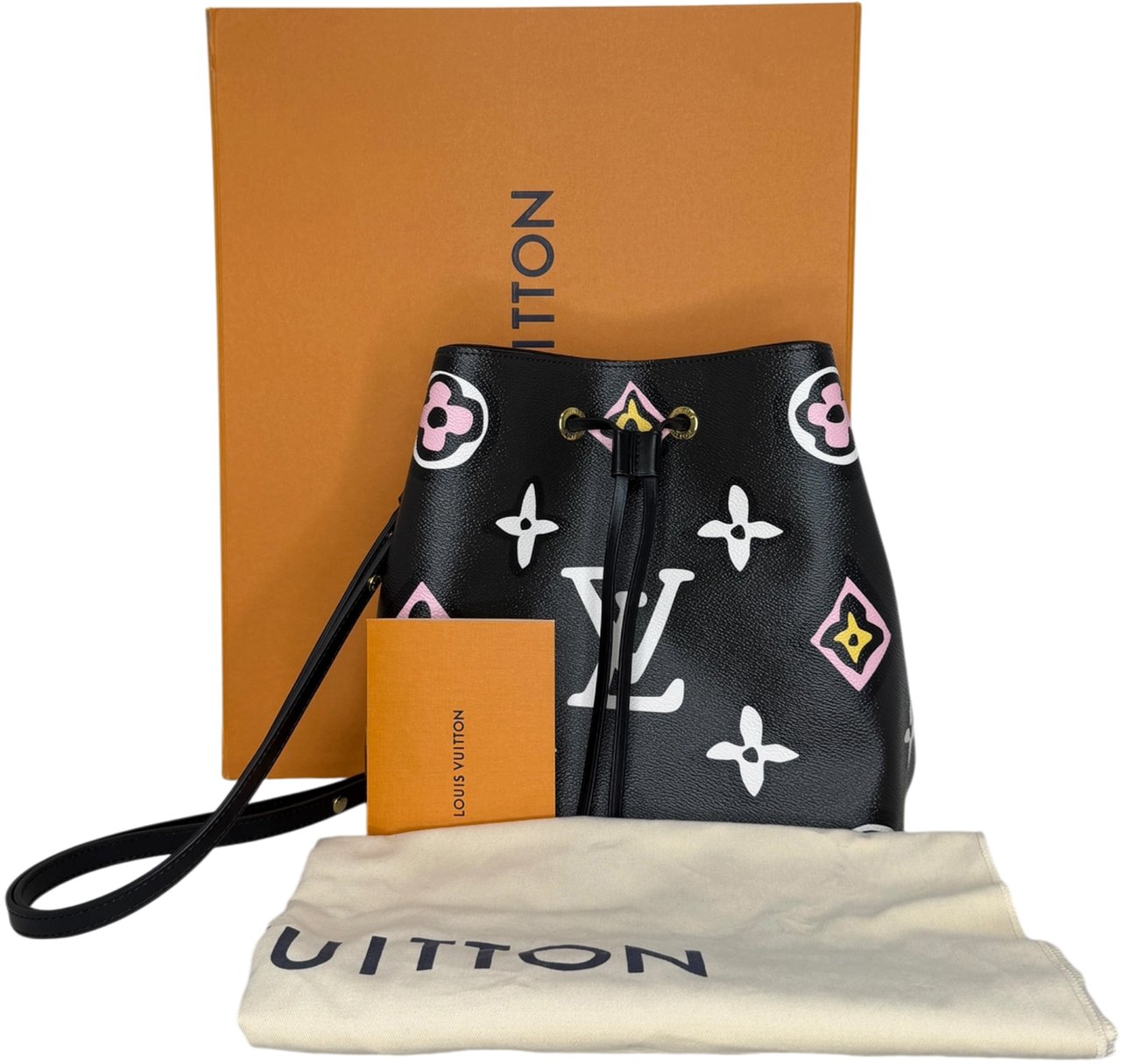 Louis Vuitton NéoNoé MM Giant Wild At Heart Fullset / neuwertig Zwart