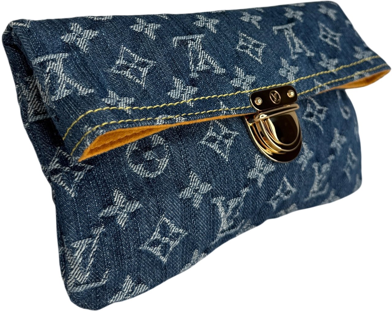 Louis Vuitton Pochette Plate Denim M95007 Fullset /neuwertig Blauw