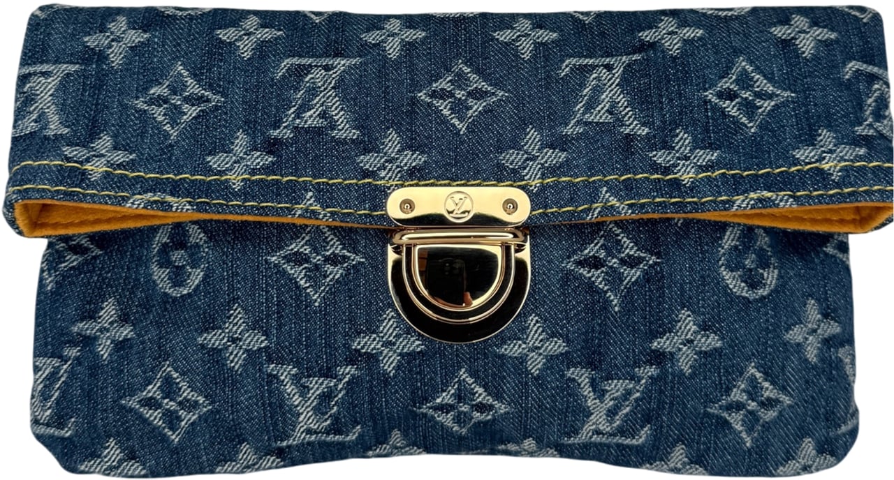 Louis Vuitton Pochette Plate Denim M95007 Fullset /neuwertig Blauw