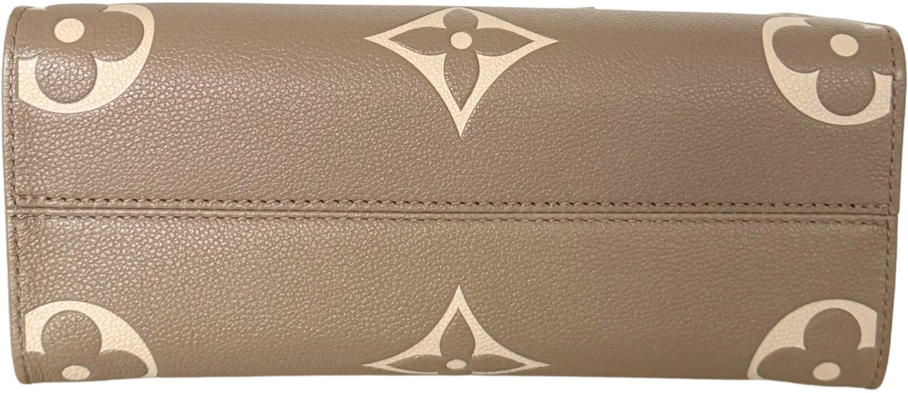 Louis Vuitton OnTheGo PM Monogram Empreinte Tourterelle / Creme Full Set / Very Good Beige