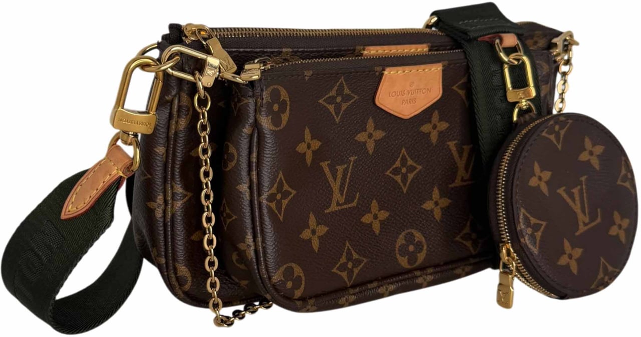 Louis Vuitton Multi Pochette Accessoires Monogram Canvas Khaki M44813 Bruin