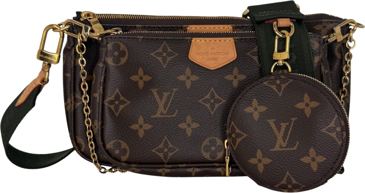 Louis Vuitton Multi Pochette Accessoires Monogram Canvas Khaki M44813 Bruin