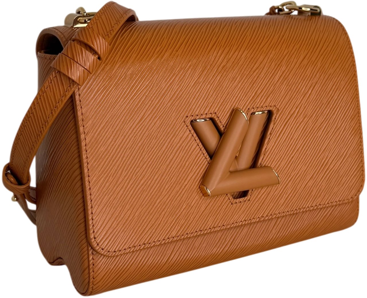Louis Vuitton Twist MM Epi Leder braun GHW M57939 Bruin