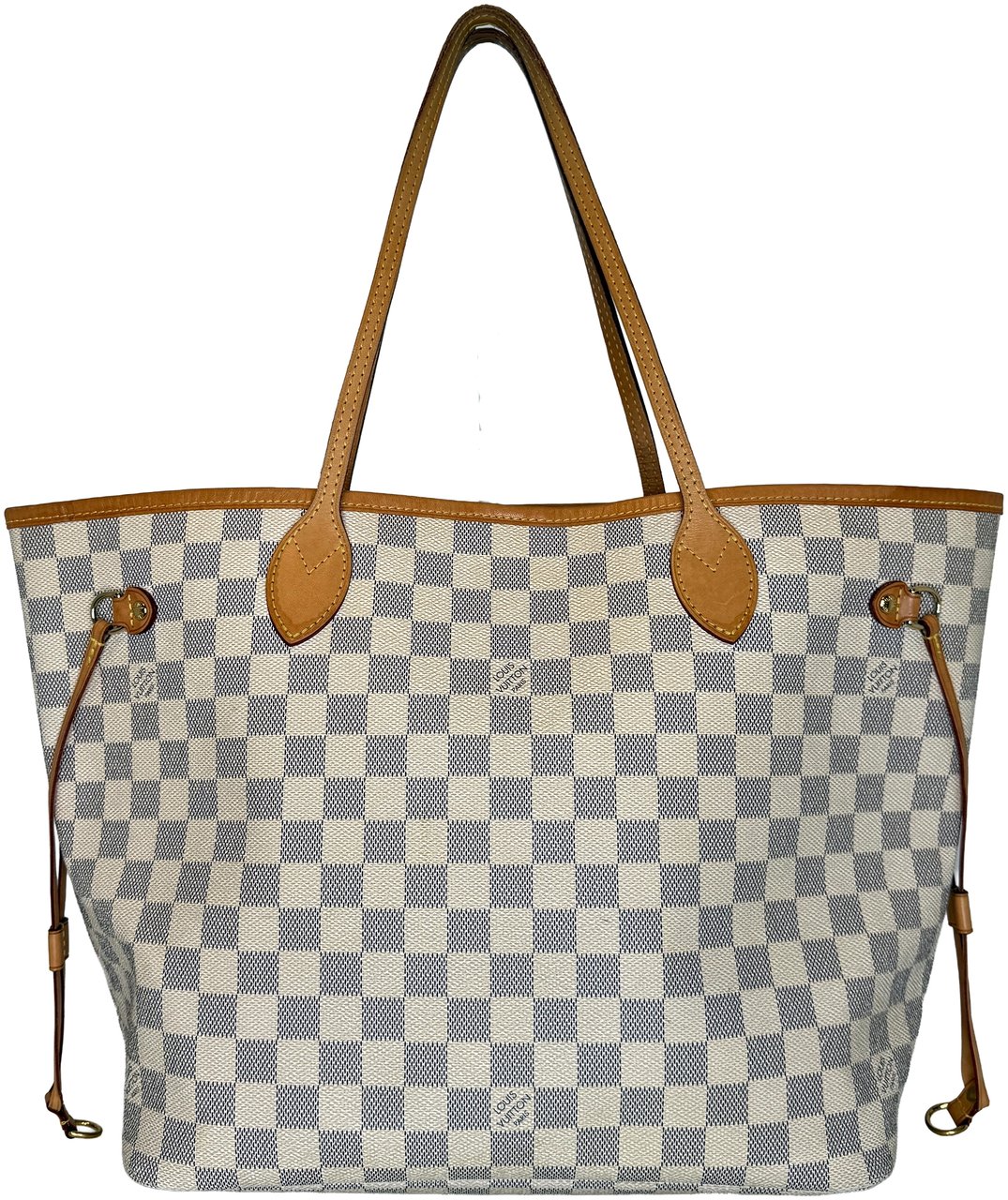 Louis Vuitton Neverfull MM Damier Azur Canvas Beige Fullset / gut Beige