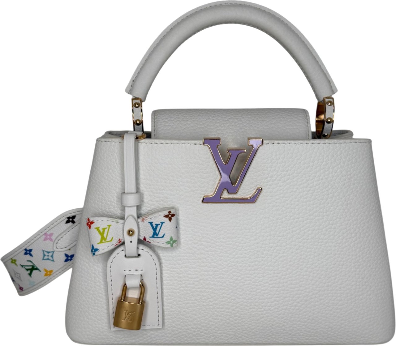 Louis Vuitton x Takashi Murakami Capucines BB Weiß Fullset Wit