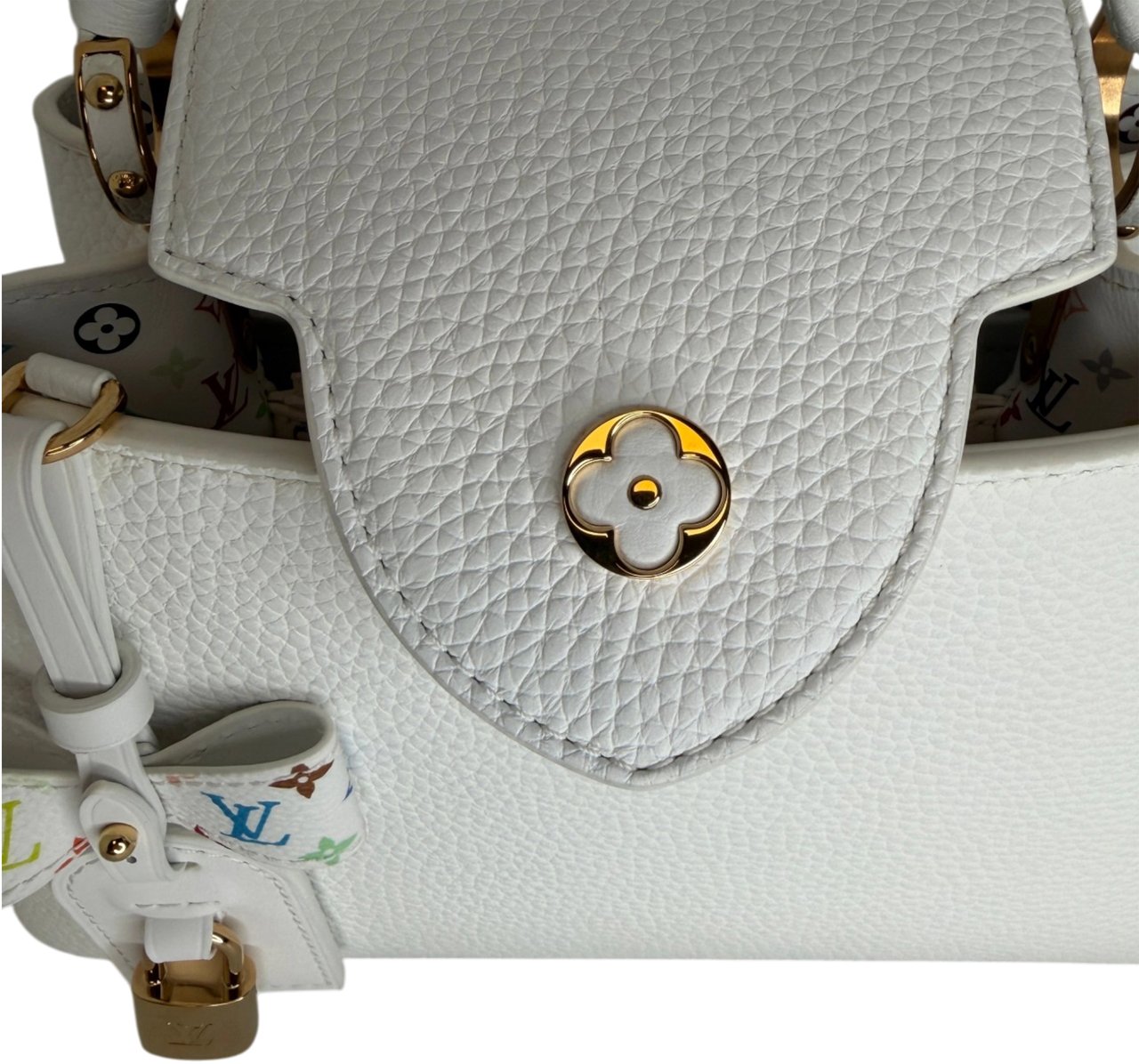 Louis Vuitton x Takashi Murakami Capucines BB Weiß Fullset Wit