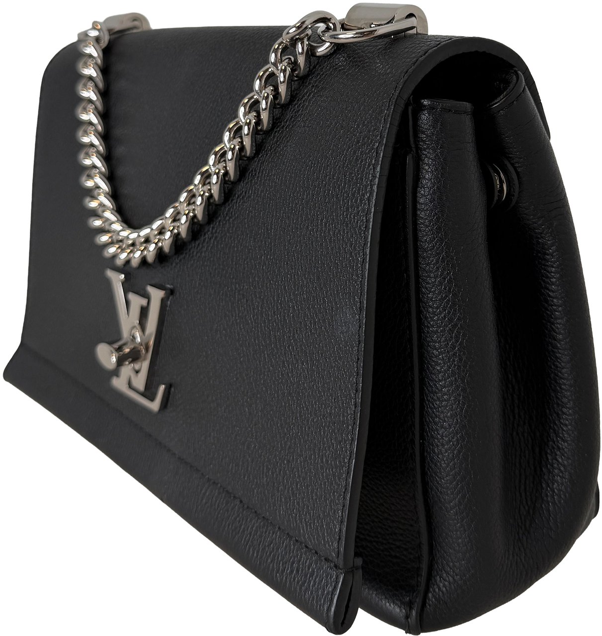Louis Vuitton Lockme II Chain Bag BB Kalbsleder schwarz Zwart