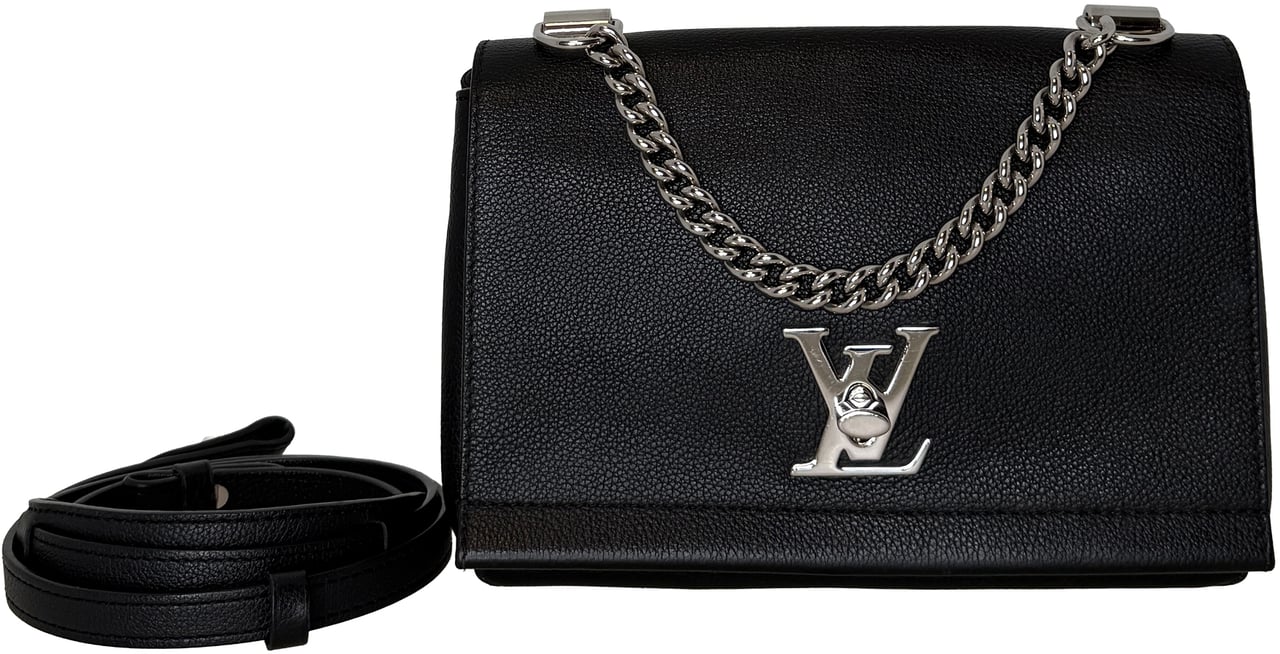 Louis Vuitton Lockme II Chain Bag BB Kalbsleder schwarz Zwart