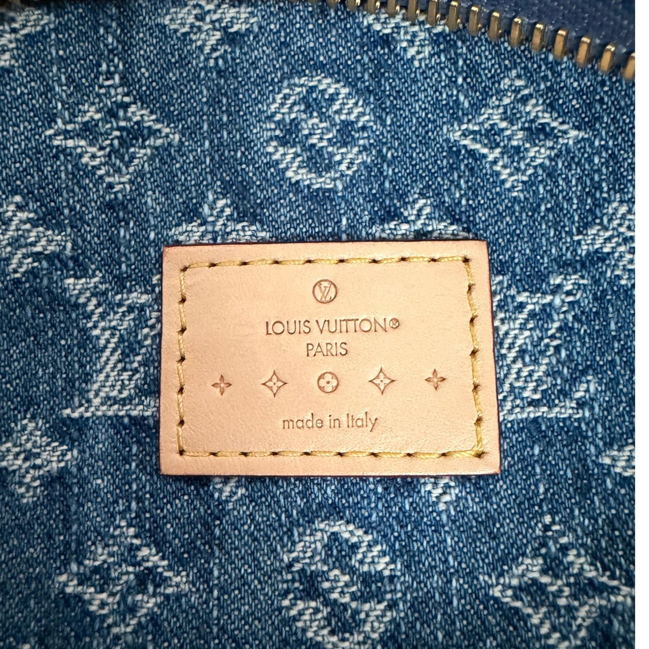 Louis Vuitton High Rise Monogram Denim M46837 Blau Fullset Blauw
