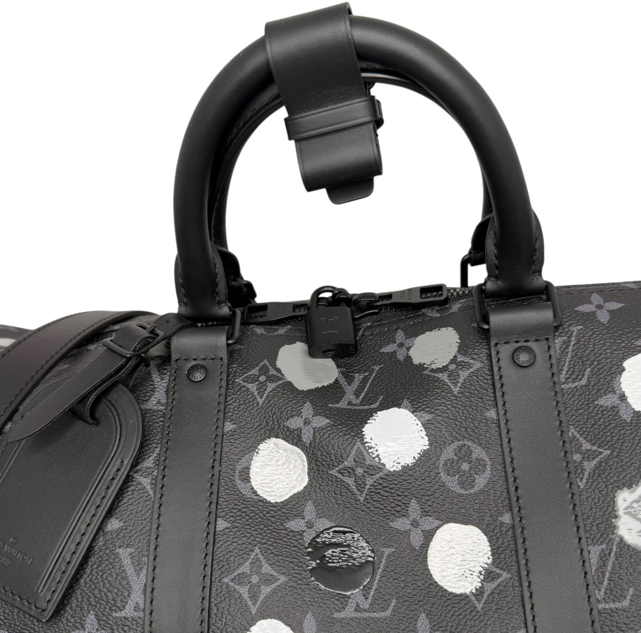 Louis Vuitton x Yayoi Kusama Keepall 55 Monogram Eclipse Fullset Zwart