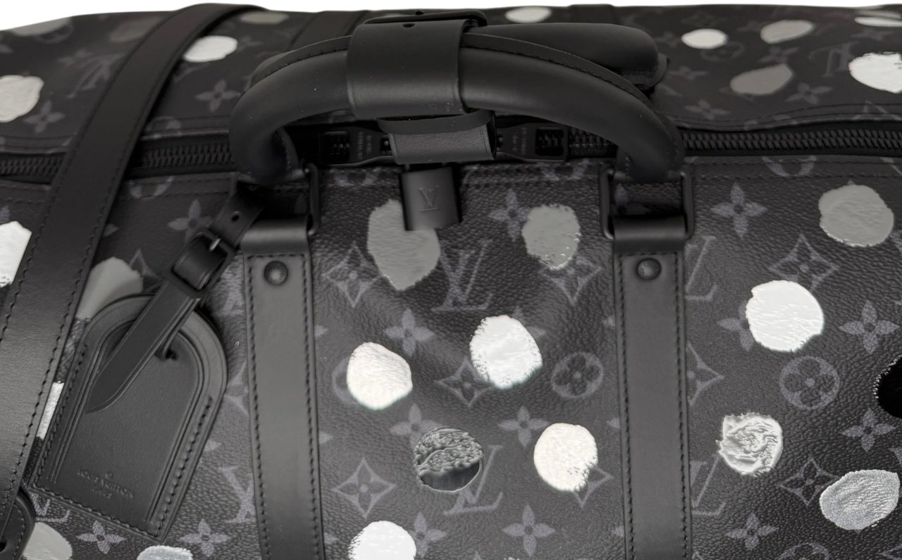 Louis Vuitton x Yayoi Kusama Keepall 55 Monogram Eclipse Fullset Zwart