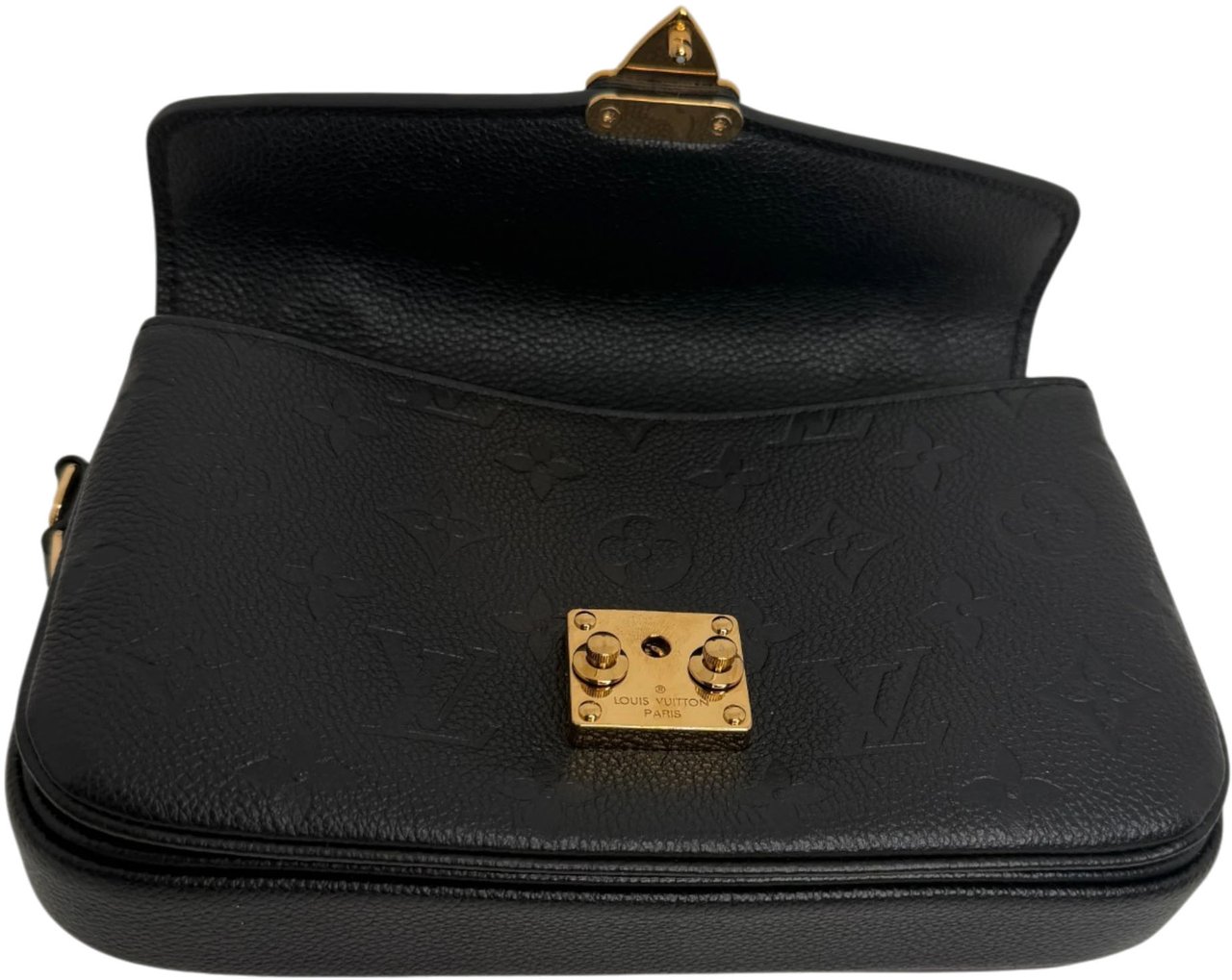 Louis Vuitton Pochette Métis East West Empreinte Leder schwarz Zwart