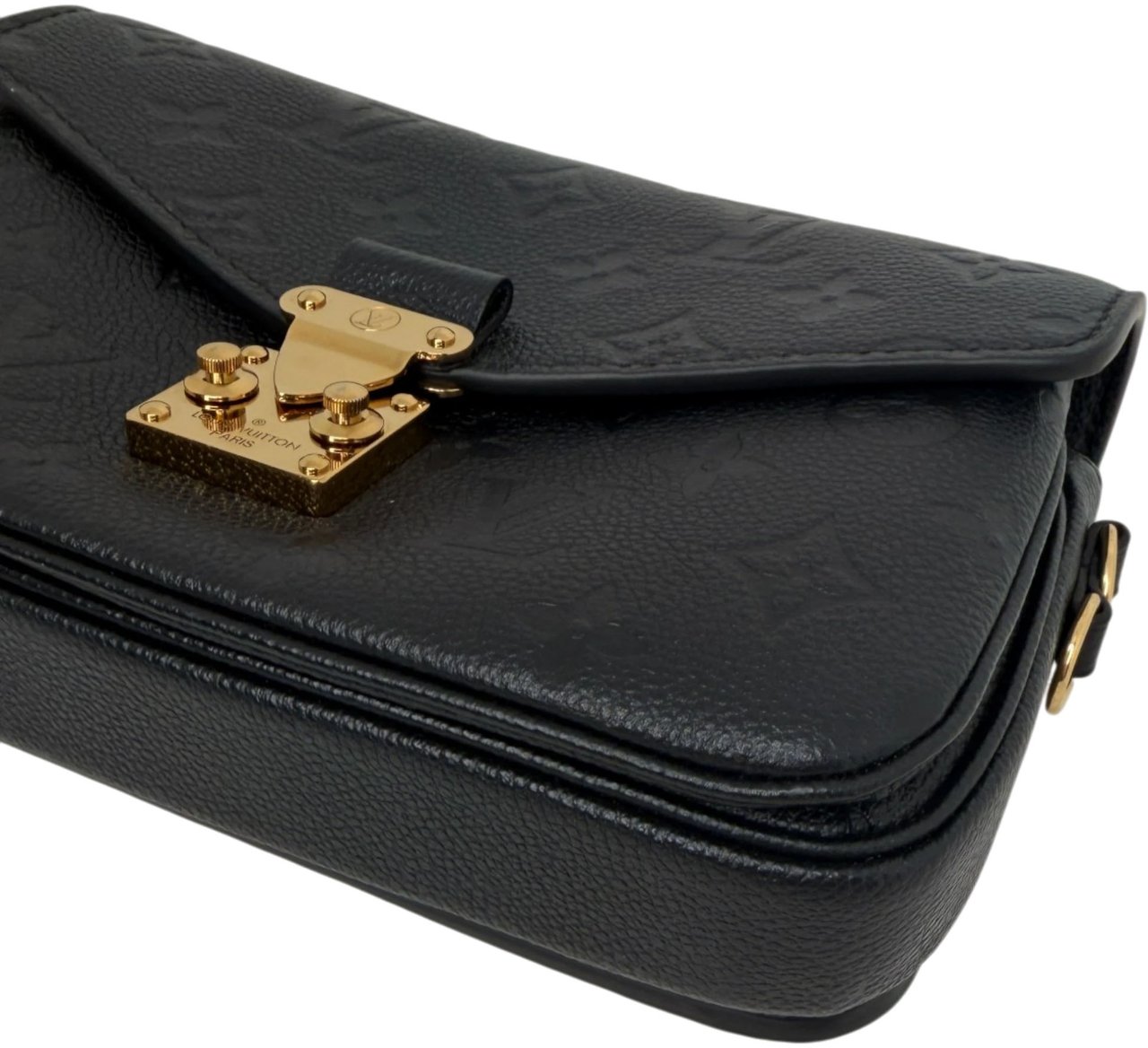 Louis Vuitton Pochette Métis East West Empreinte Leder schwarz Zwart