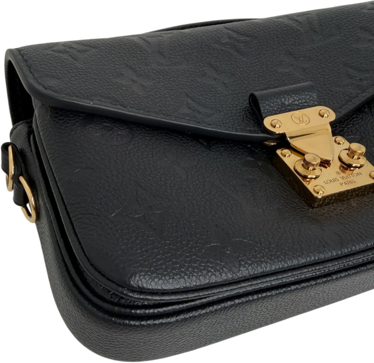 Louis Vuitton Pochette Métis East West Empreinte Leder schwarz Zwart