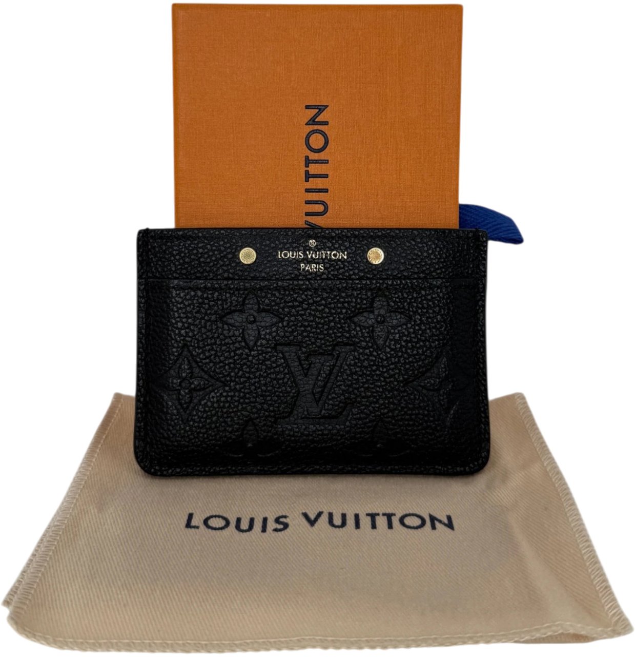 Louis Vuitton Lois Vuitton Kartenetui Monogram Empreinte Leder schwarz M69171 Zwart