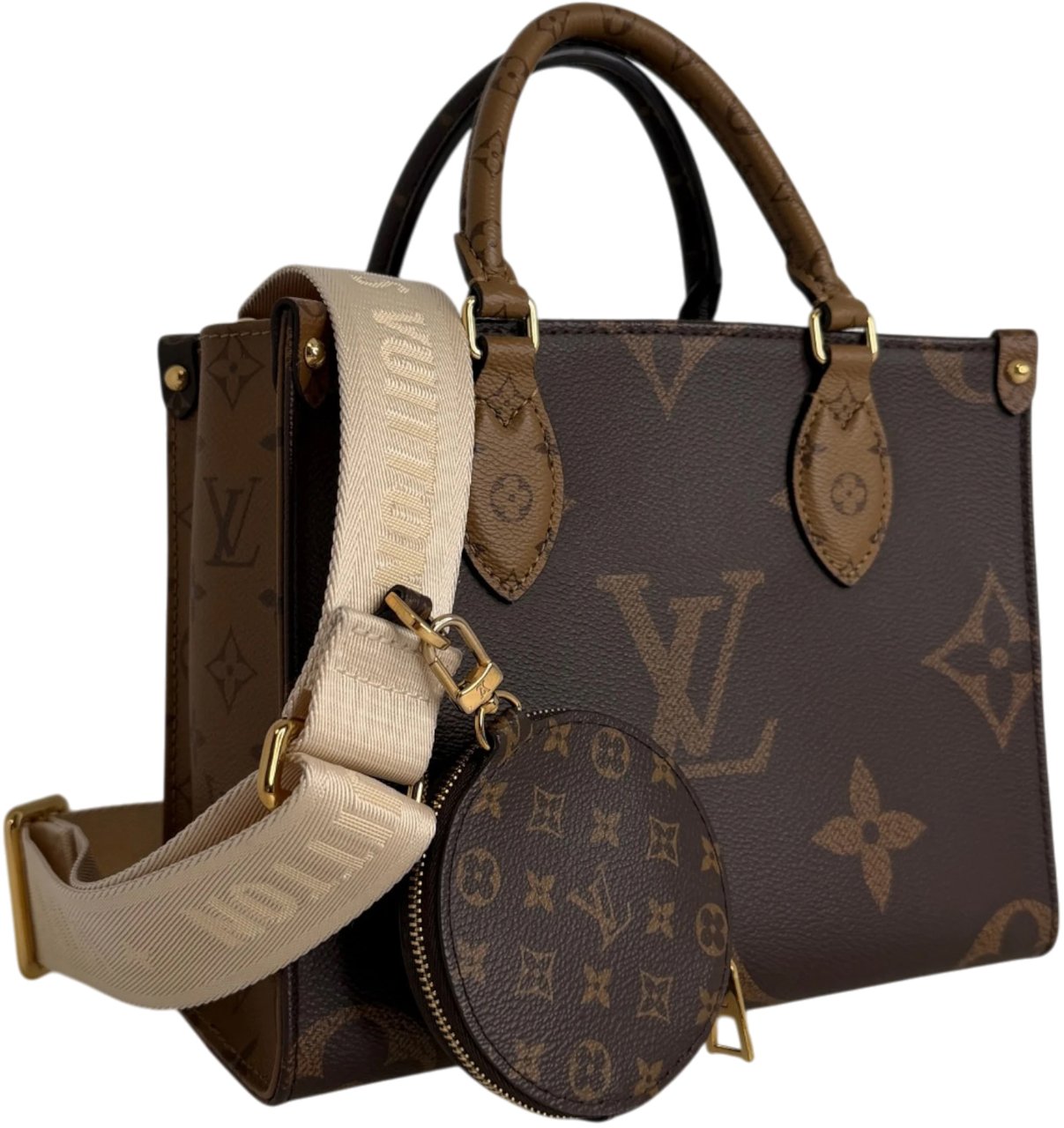 Louis Vuitton OnTheGo PM Monogram Reverse Fullset Bruin
