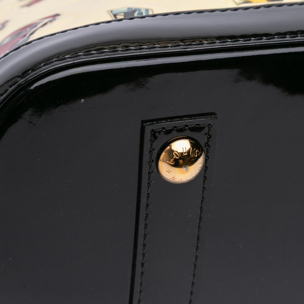 Louis Vuitton Monogram Vernis Stickers Alma PM Bruin