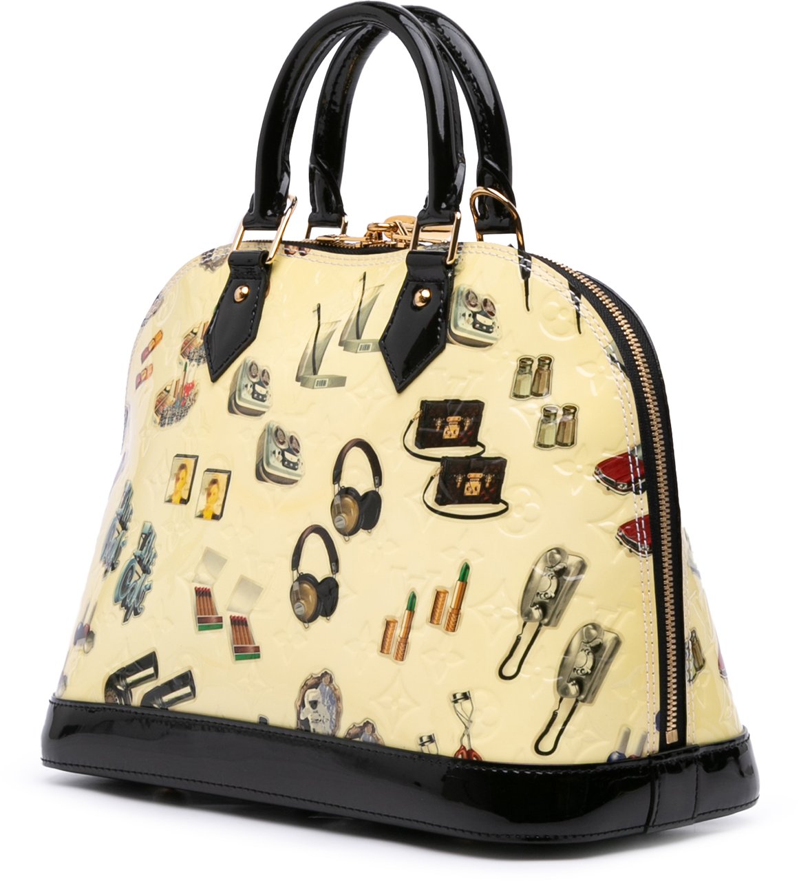 Louis Vuitton Monogram Vernis Stickers Alma PM Bruin